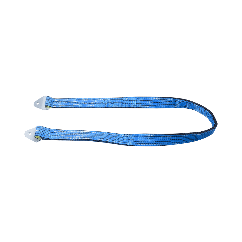 Correas de remolque anchas para eje de automóvil con funda protectora azul de alta resistencia y anillo en D