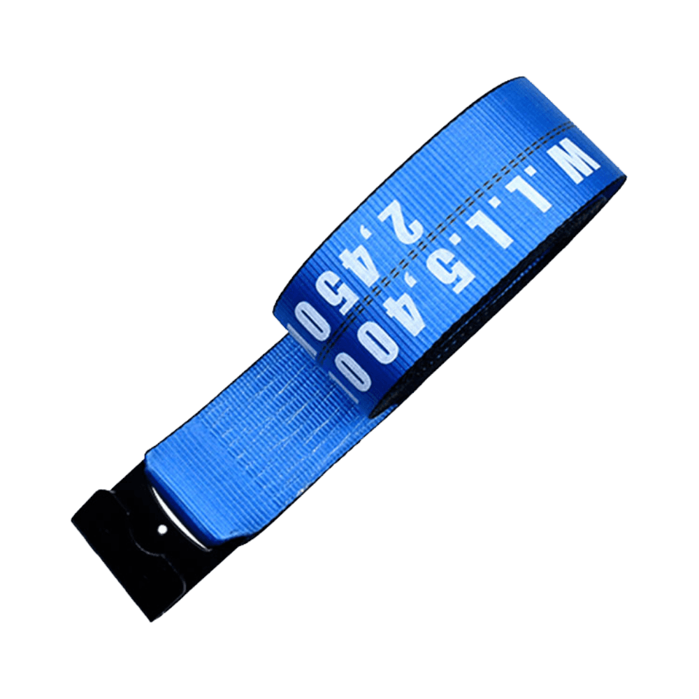 Correa de cabrestante de 4 x 27' con gancho plano