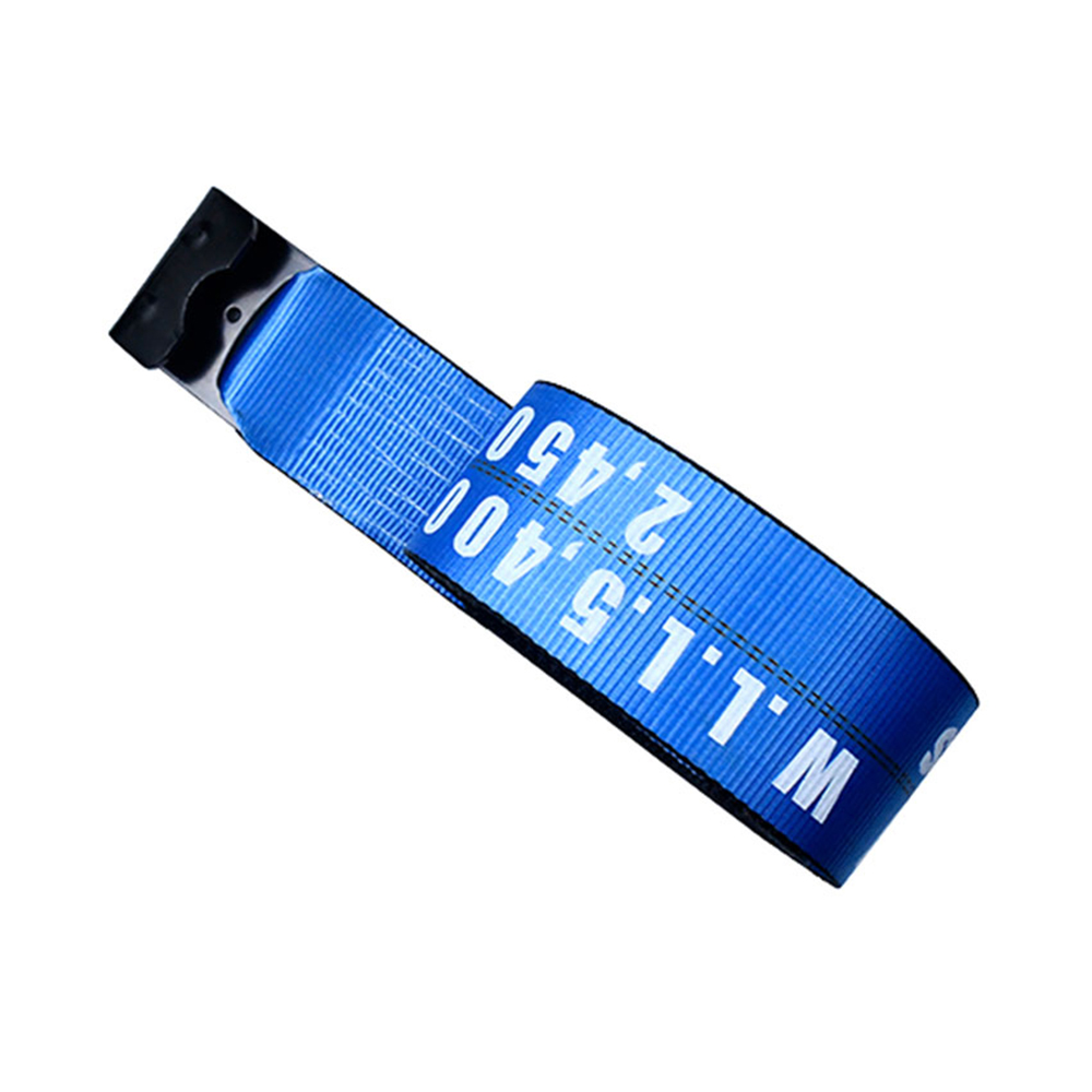 Correa de cabrestante de 4 x 27' con gancho plano