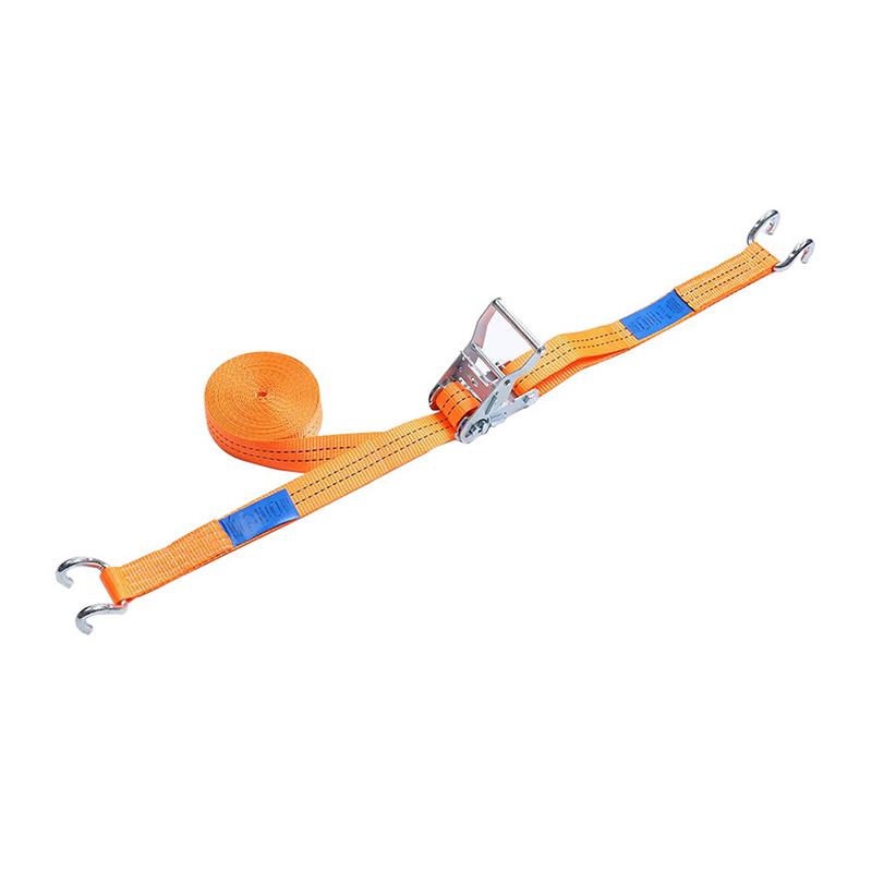 Gancho en U con correa de trinquete y mango de acero corto de zinc blanco, 2T, diseñado para transporte de carga en camiones de plataforma plana