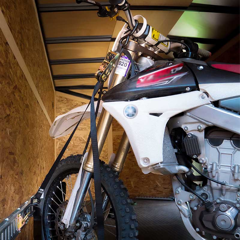 Correa de trinquete para mini motocicleta de 1'' x 7' con ganchos en forma de S