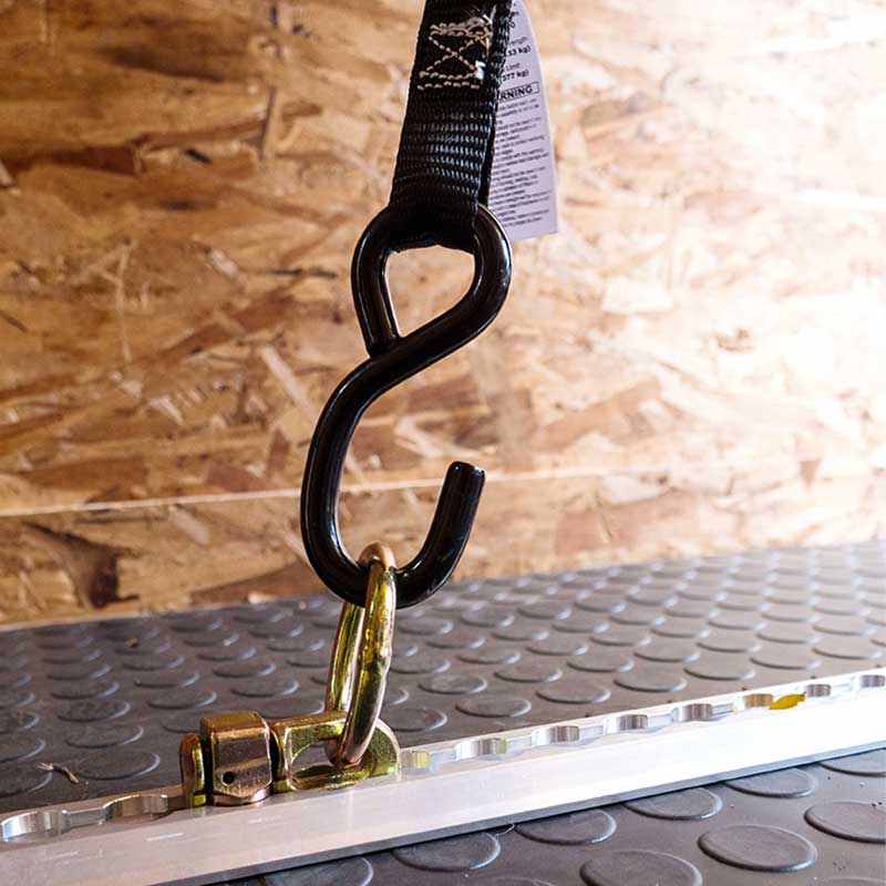 Correa de trinquete para mini motocicleta de 1'' x 7' con ganchos en forma de S