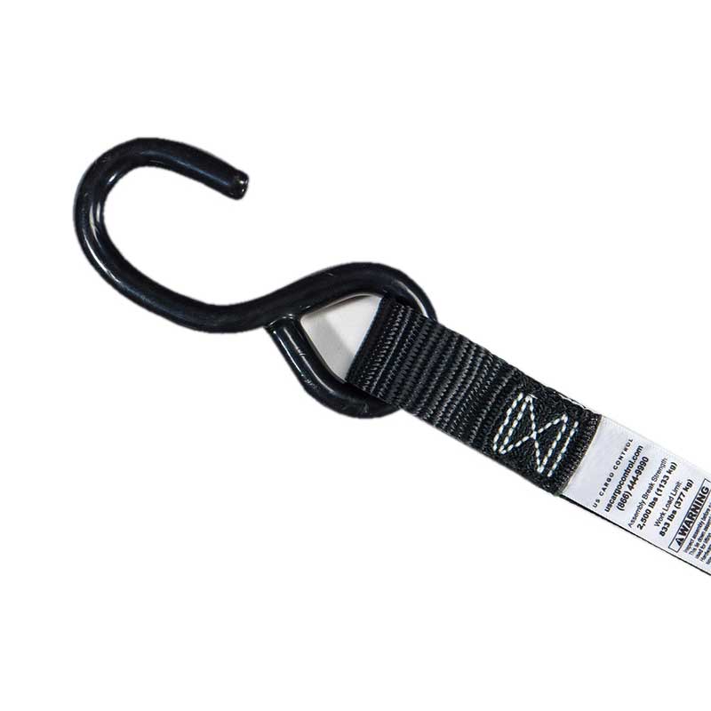 Correa de trinquete para mini motocicleta de 1'' x 7' con ganchos en forma de S