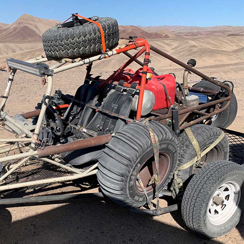 Correa de trinquete con mango de hierro de camuflaje de 1'' x 8' con gancho en S recubierto de vinilo y retenedor