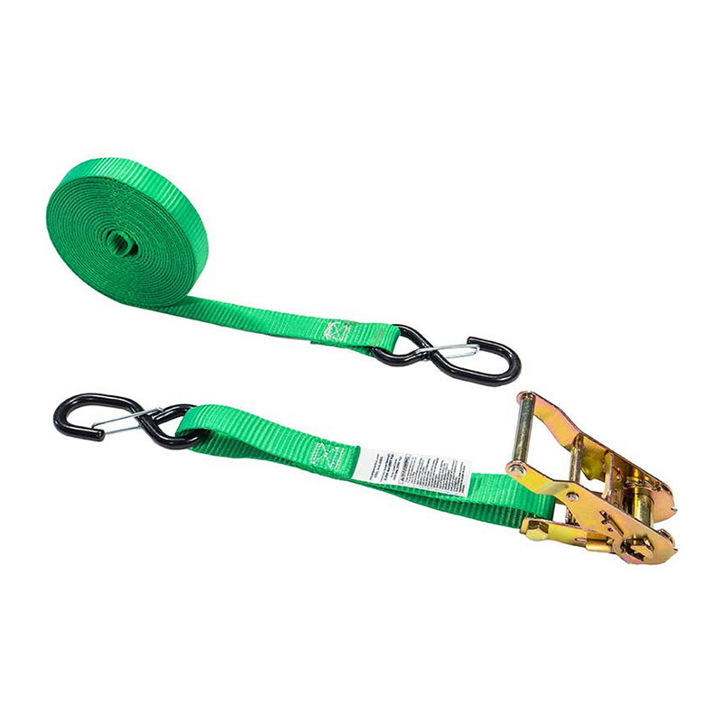 Correa de amarre con trinquete de motocicleta de alta tenacidad de 1''X 6' con bucle cosido de 12