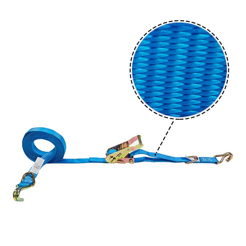 Correa de trinquete con logotipo personalizado de 1'' x 15' con gancho en J y anilla en D