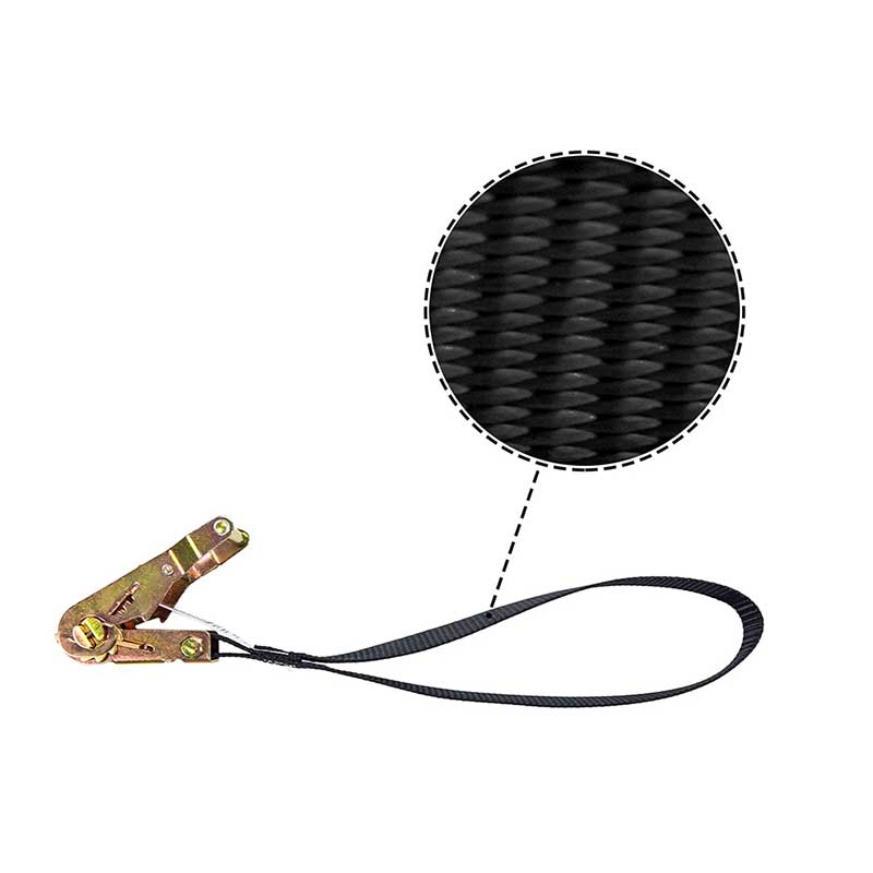 Correa de amarre con trinquete de motocicleta de alta tenacidad de 1''X 6' con bucle cosido de 12