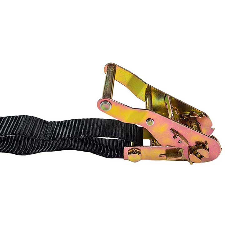 Correa con hebilla de trinquete de poliéster de 1'' x 6' con ganchos de presión planos