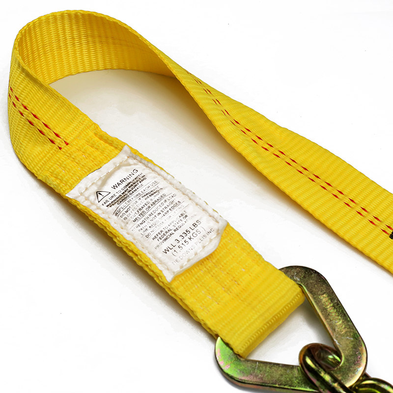 Correa de trinquete de 2 pulgadas de línea roja doble con extensión de ancla de cadena