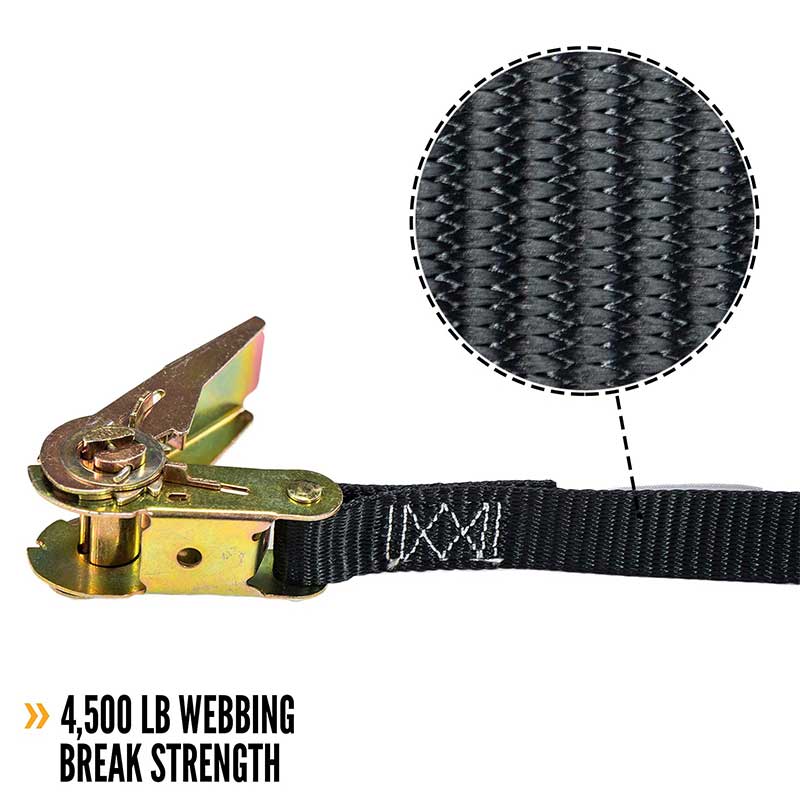 La correa de trinquete sin fin negra de 1 x 10'