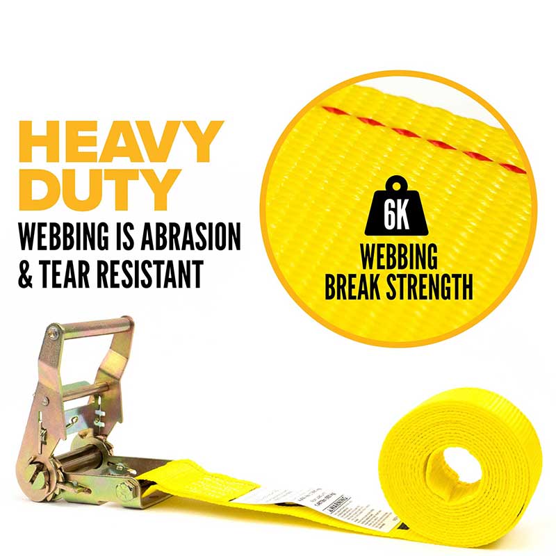 Correa de trinquete sin fin amarilla The Force 2 x 10'