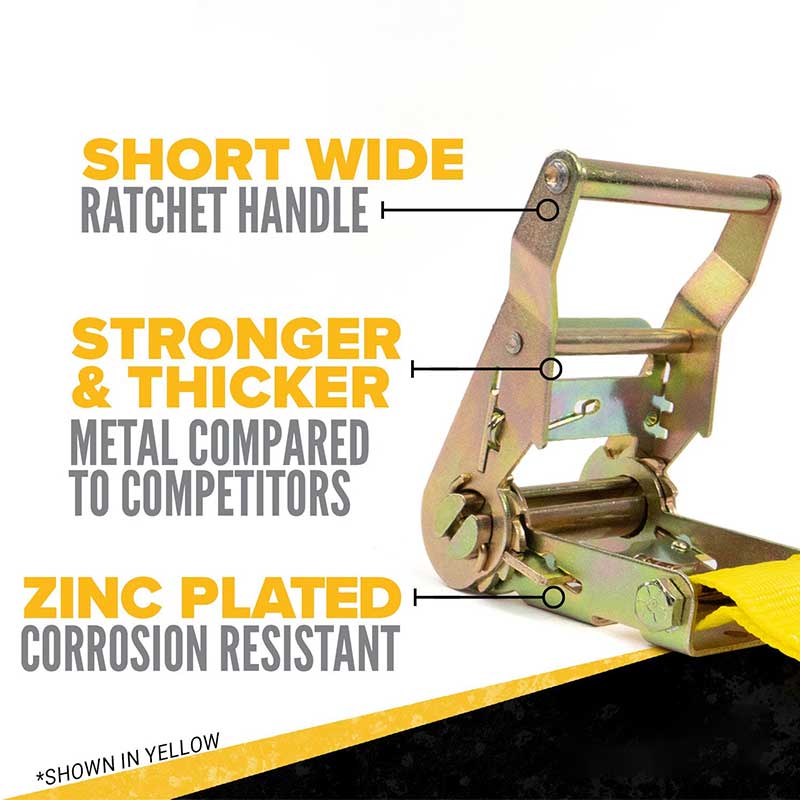 Correa de trinquete sin fin amarilla The Force 2 x 10'