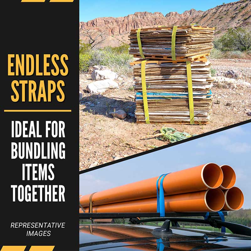 Correa de trinquete sin fin amarilla The Force 2 x 10'