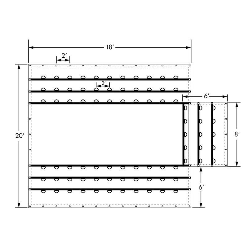 Lona protectora para camión de madera de alta resistencia de 18 onzas