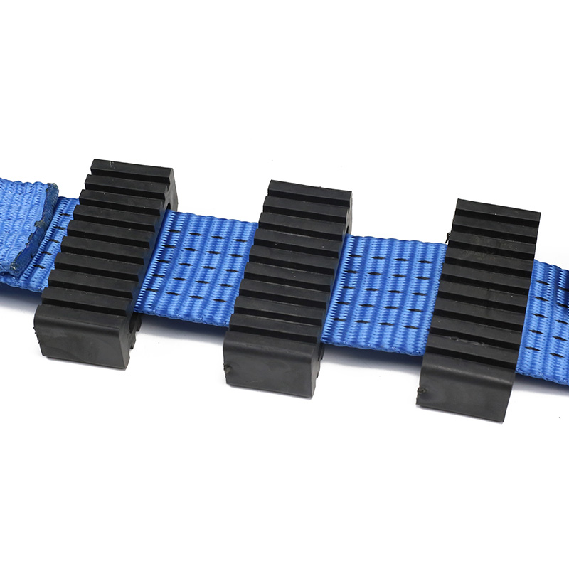 Ganchos giratorios y bloques de goma con correa de trinquete de alta resistencia de 2 pulgadas