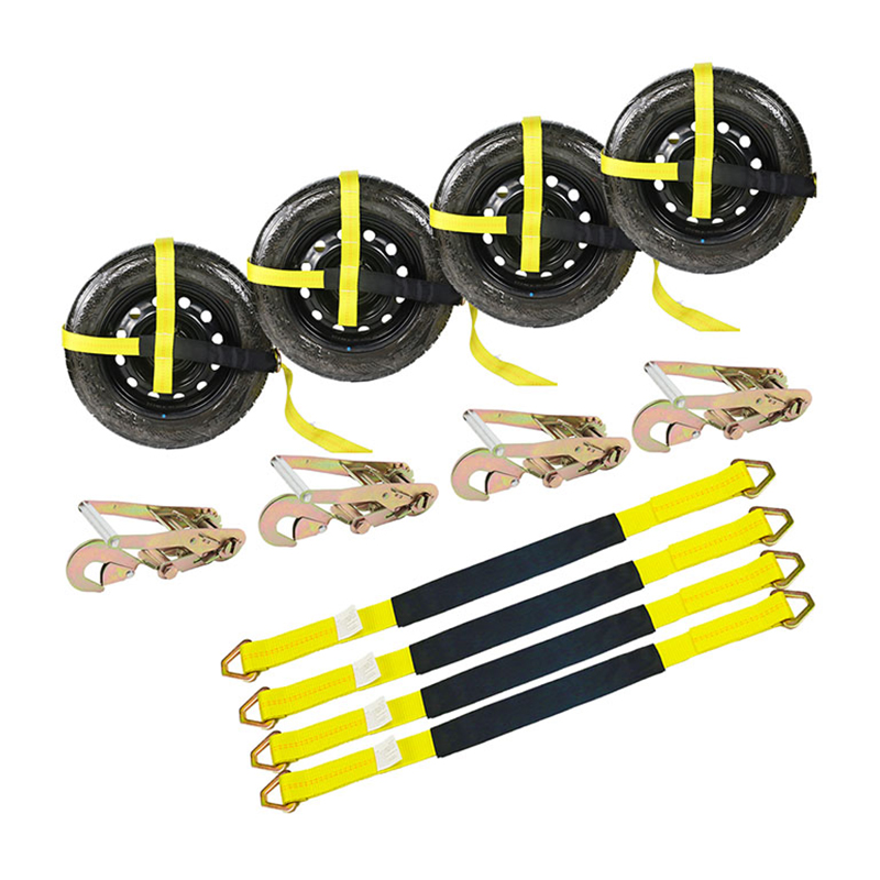 La rueda de neumático ajustable de 2 pulgadas se amarra con un anillo en D con gancho de presión