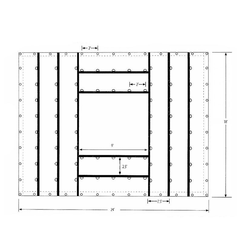 La lona enrollable negra de alta resistencia