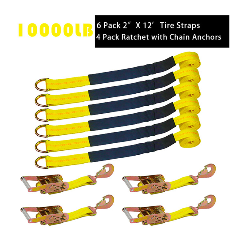 La correa para bajar la rueda del neumático, correas para el eje de 10000 libras, amarres