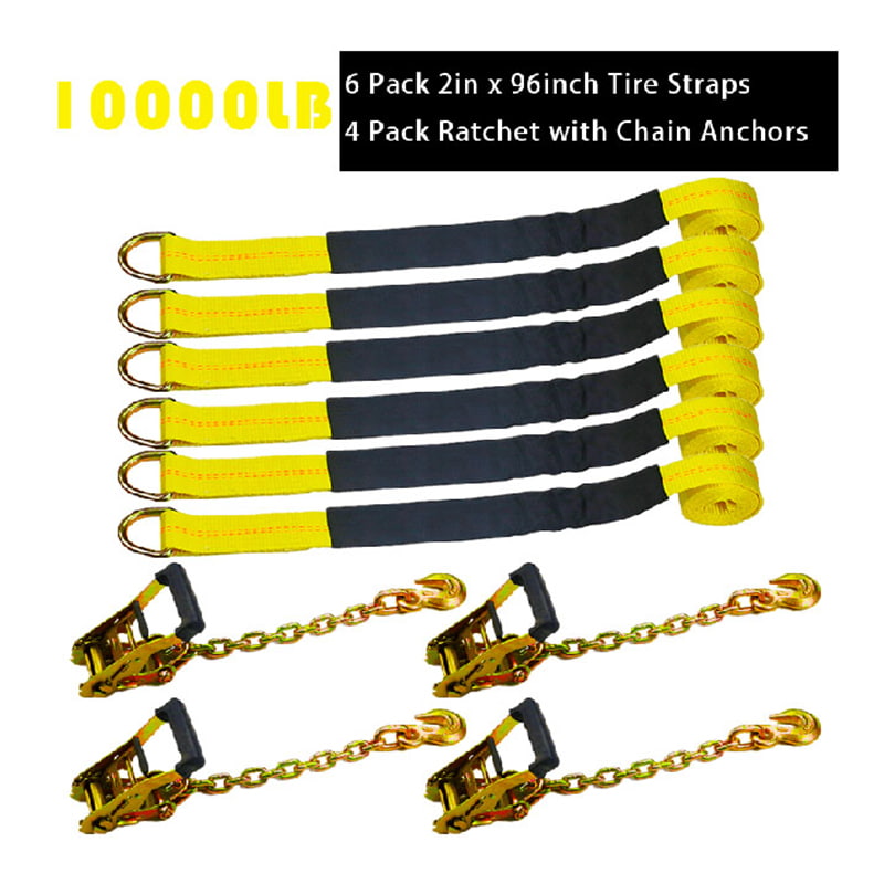 The Wheel Lift Strap Correa de lazo de 10000 libras con cadena