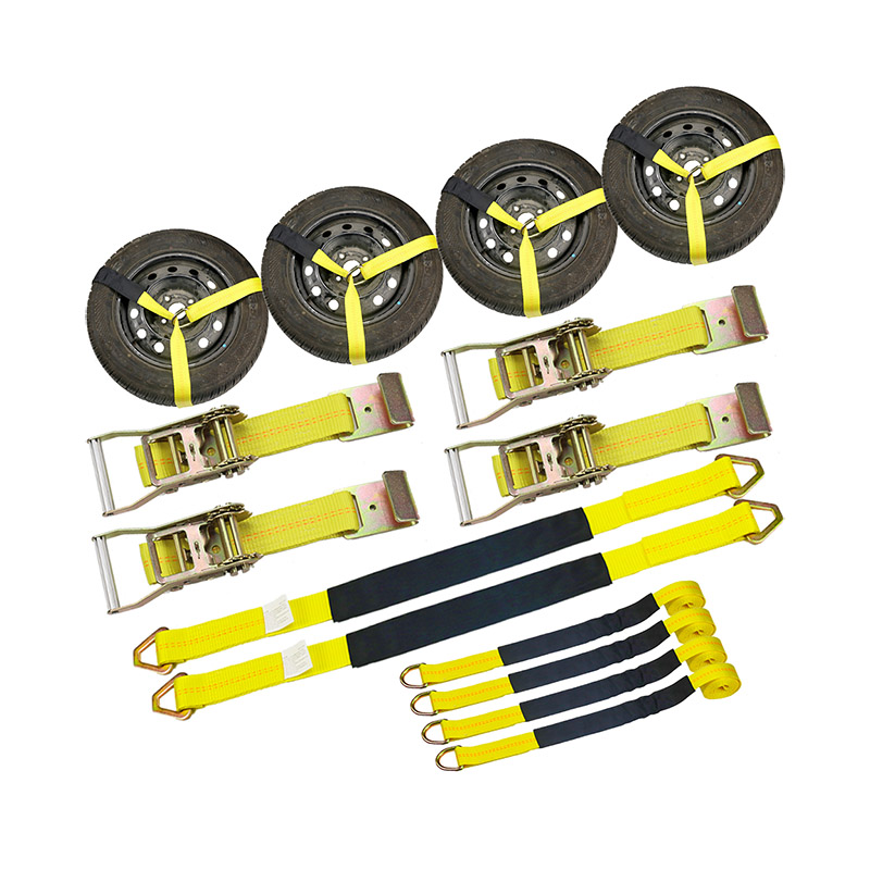 Las correas de las ruedas con anillo en D de gancho plano